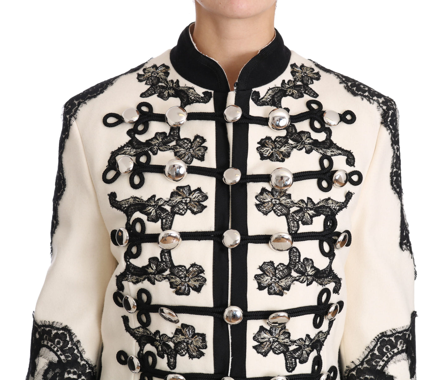 Elegant Off-White Baroque Jacket