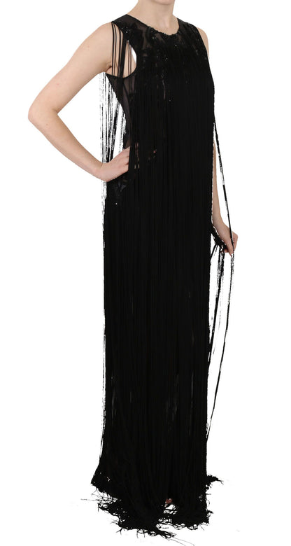 Sheer Sequined Maxi Elegance Dress