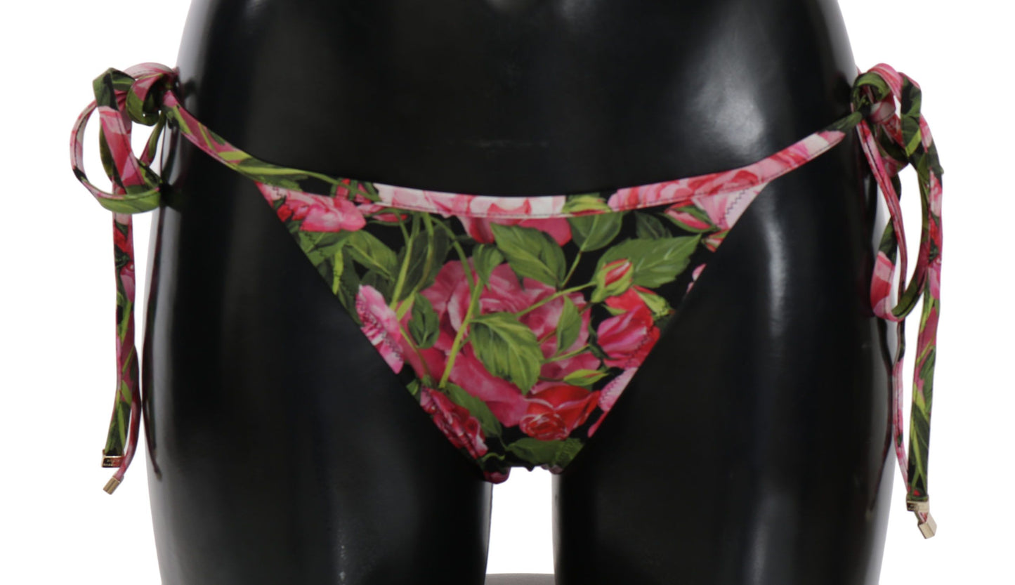 Elegant Rose Pattern Bikini Bottom