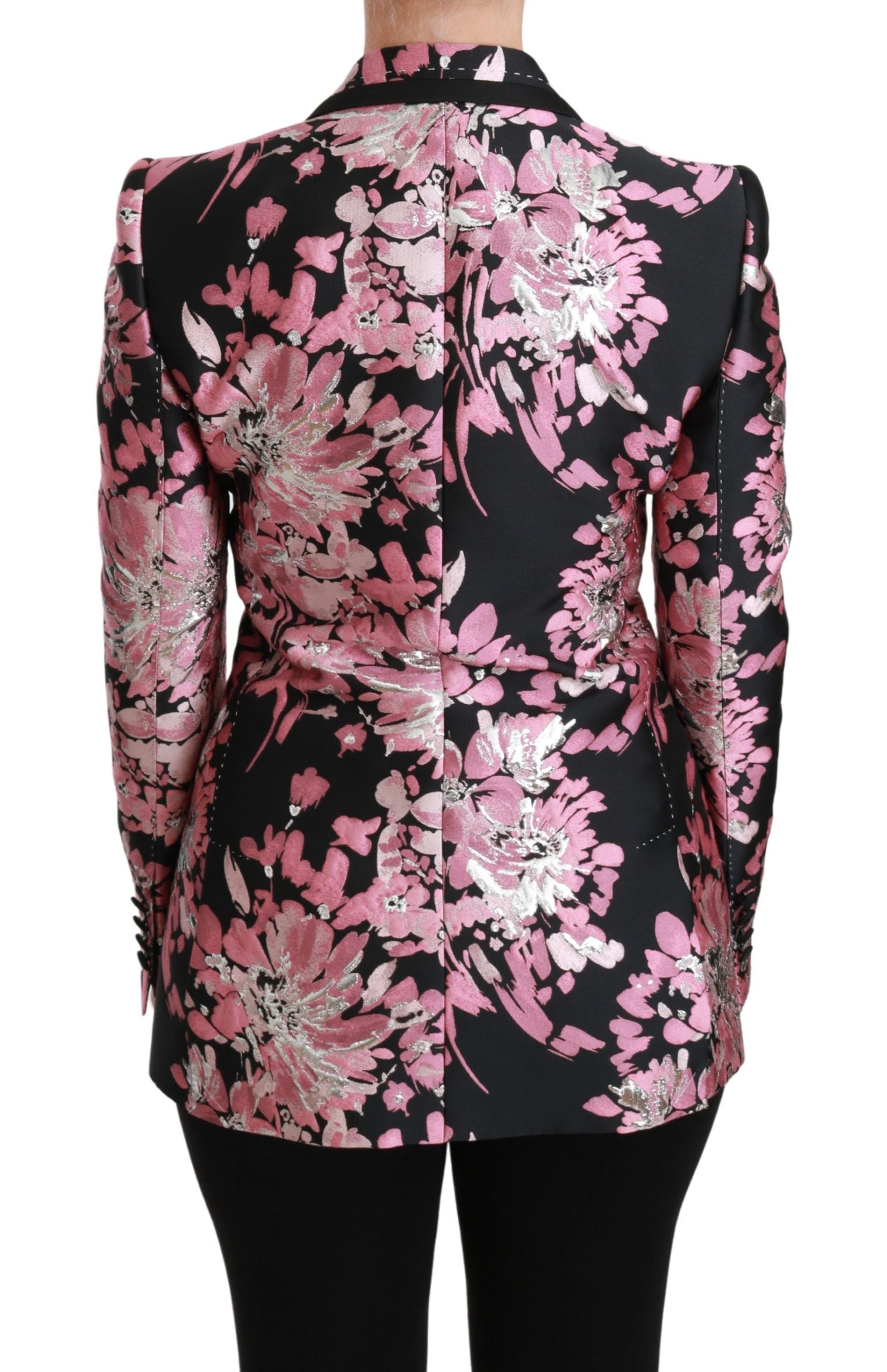 Elegant Floral Jacquard Blazer