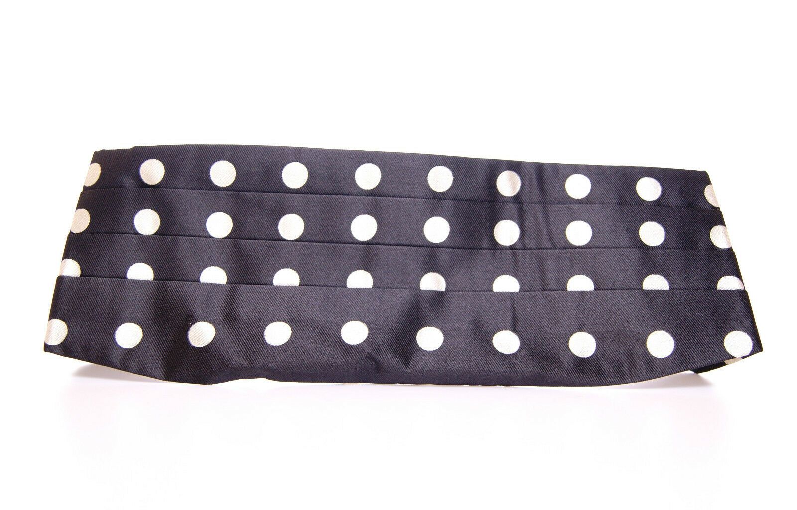 Elegant Silk Black Polka Dot Cummerbund