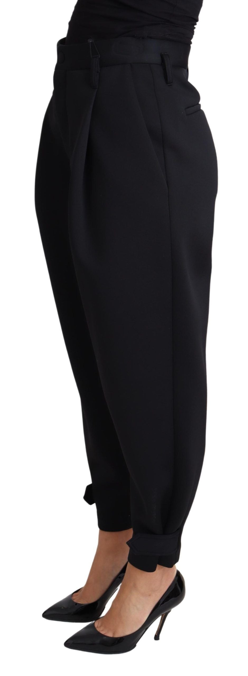 Elegant High-Waist Cropped Trousers