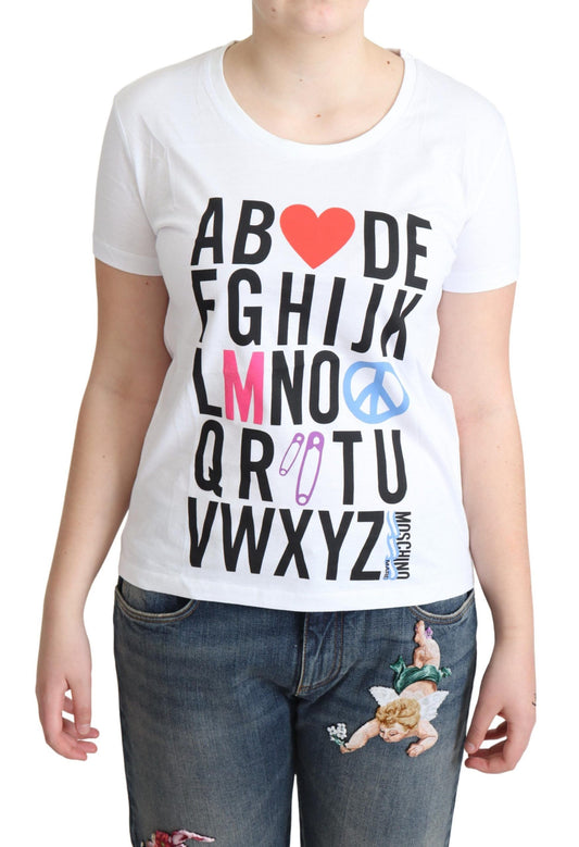 Chic Alphabet Print Cotton Tee