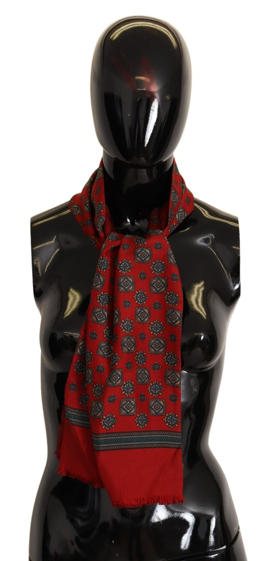 Elegant Red Silk Scarf