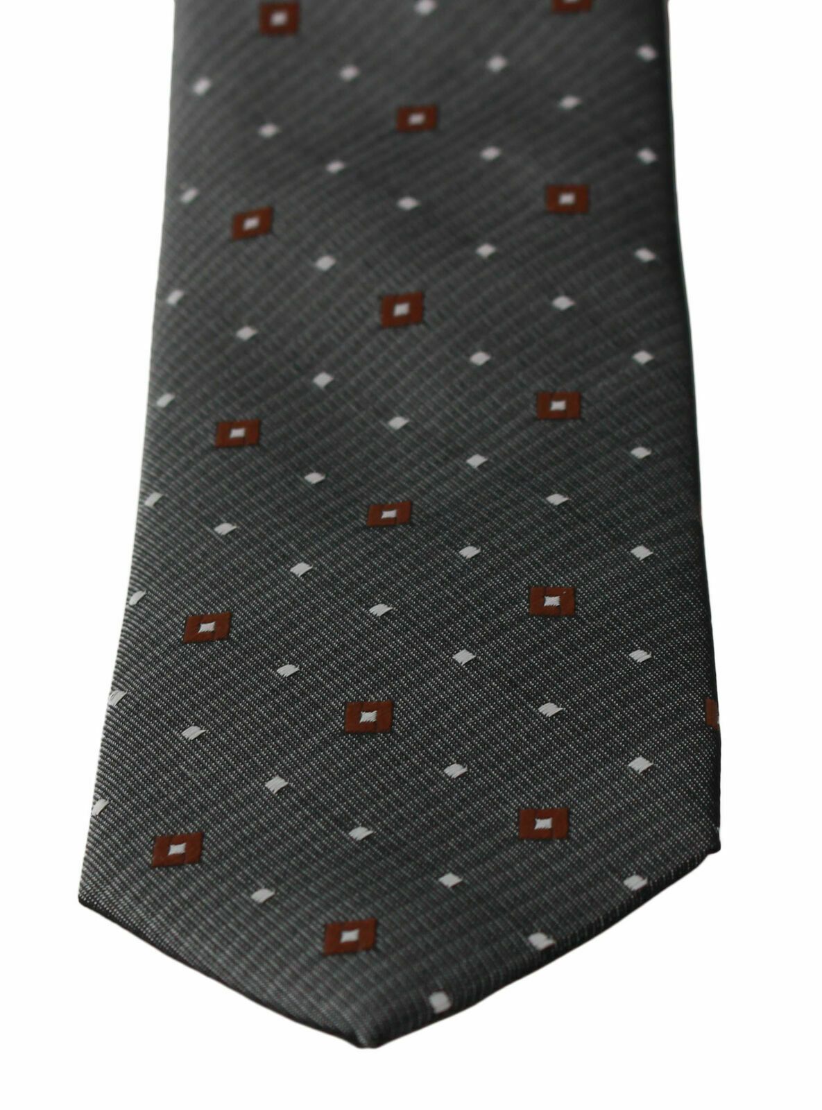 Elegant Gray Patterned Silk Blend Neck Tie