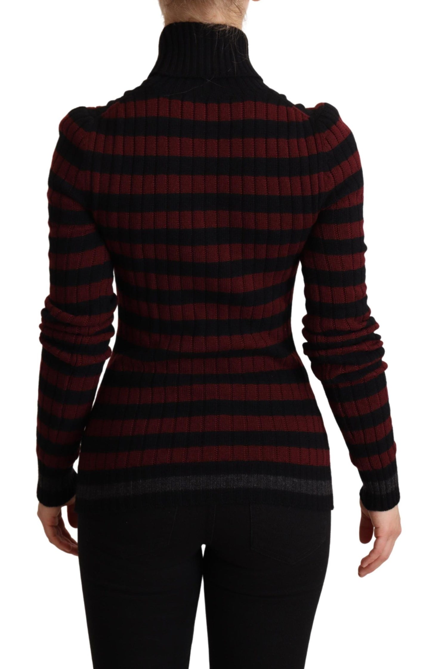 Chic Striped Wool-Cashmere Sweater