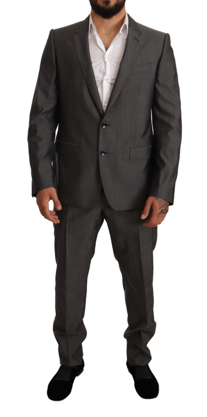 Elegant Martini Slim-Fit Wool Silk Suit