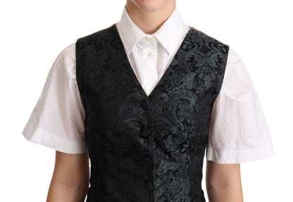 Enchanting Jacquard Floral Waistcoat