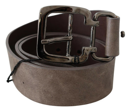 Elegant Dark Brown Leather Belt