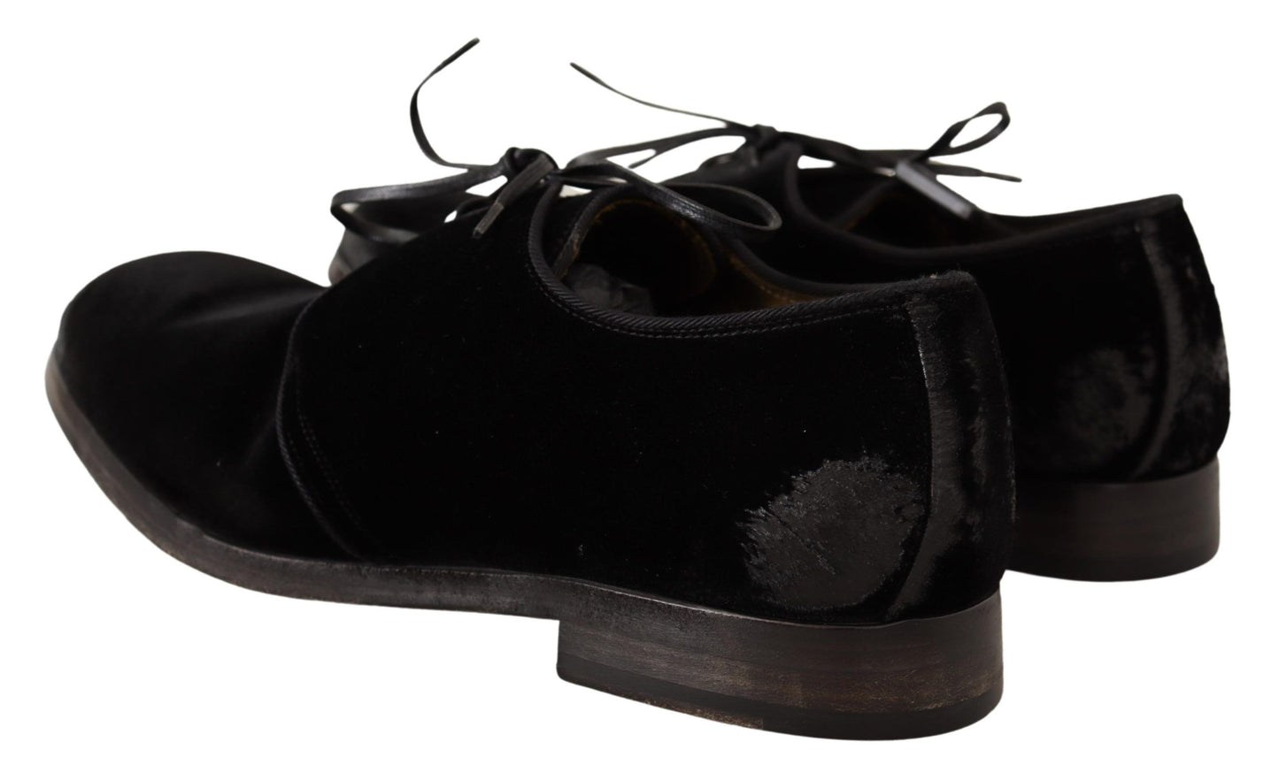 Elegant Black Velvet Derby Shoes