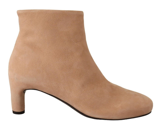 Elegant Beige Leather Boots