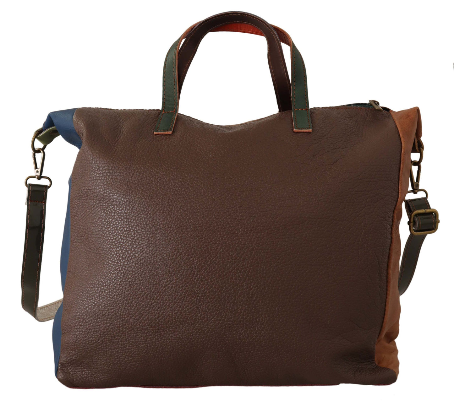 Multicolor Leather Shoulder Tote Bag