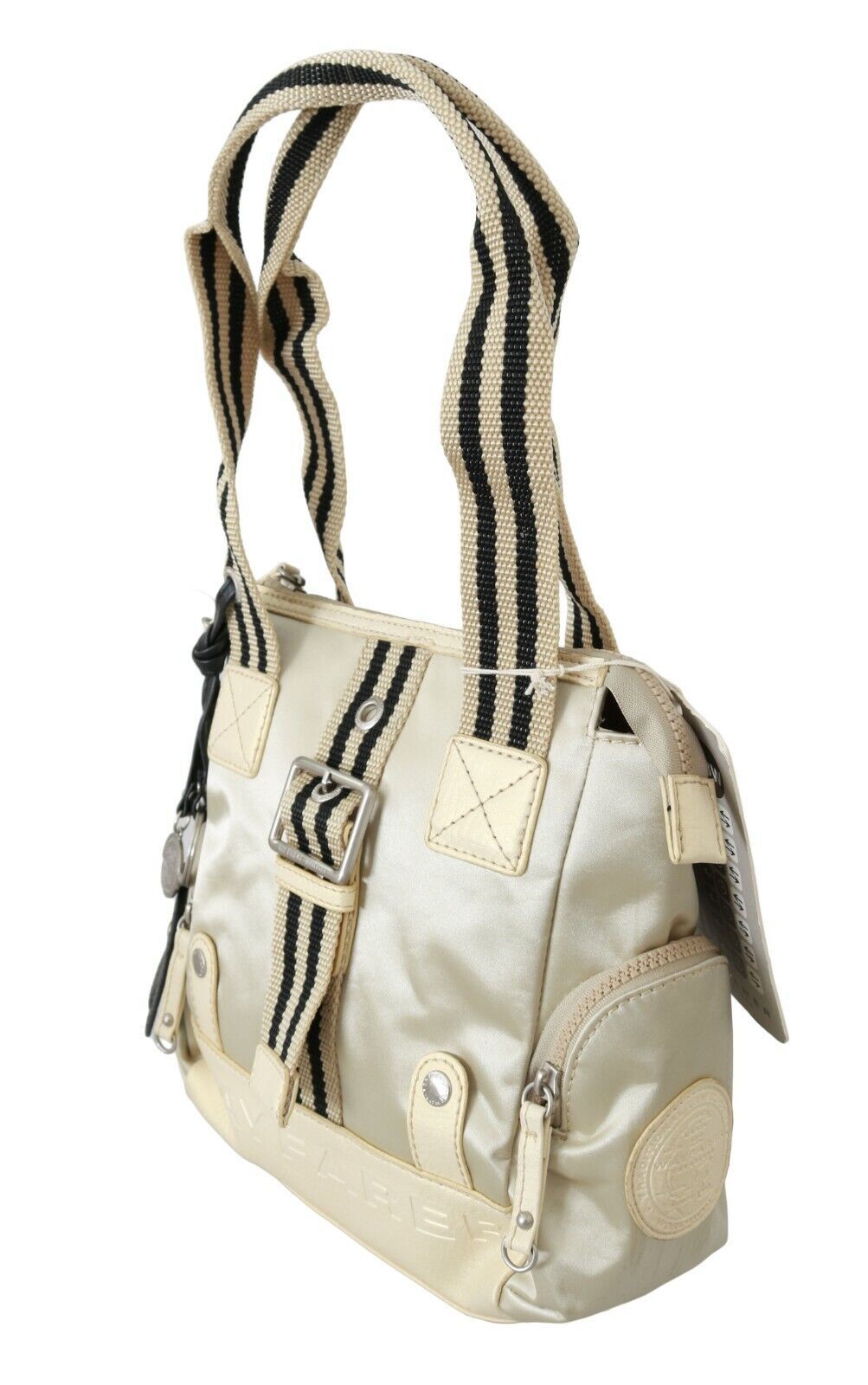 Chic Beige Fabric Handbag