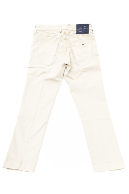 Elegant Silver Chino Model Trousers