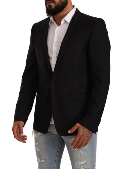 Exclusive Black Virgin Wool Blazer