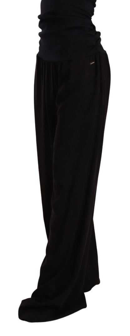 Elegant High Waist Straight Trousers