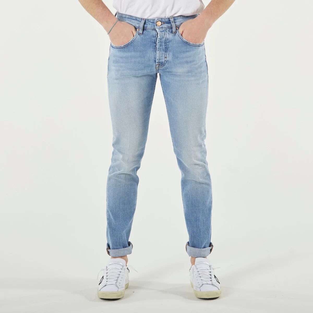 Chic Light Blue Slim Fit Denim