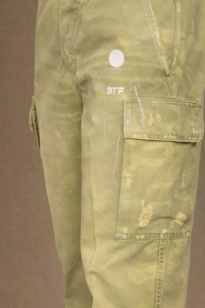 Green Cotton Men Jeans