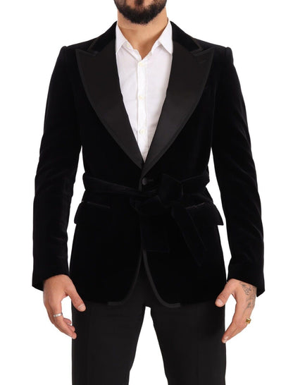 Elegant Single Breasted Velvet Blazer