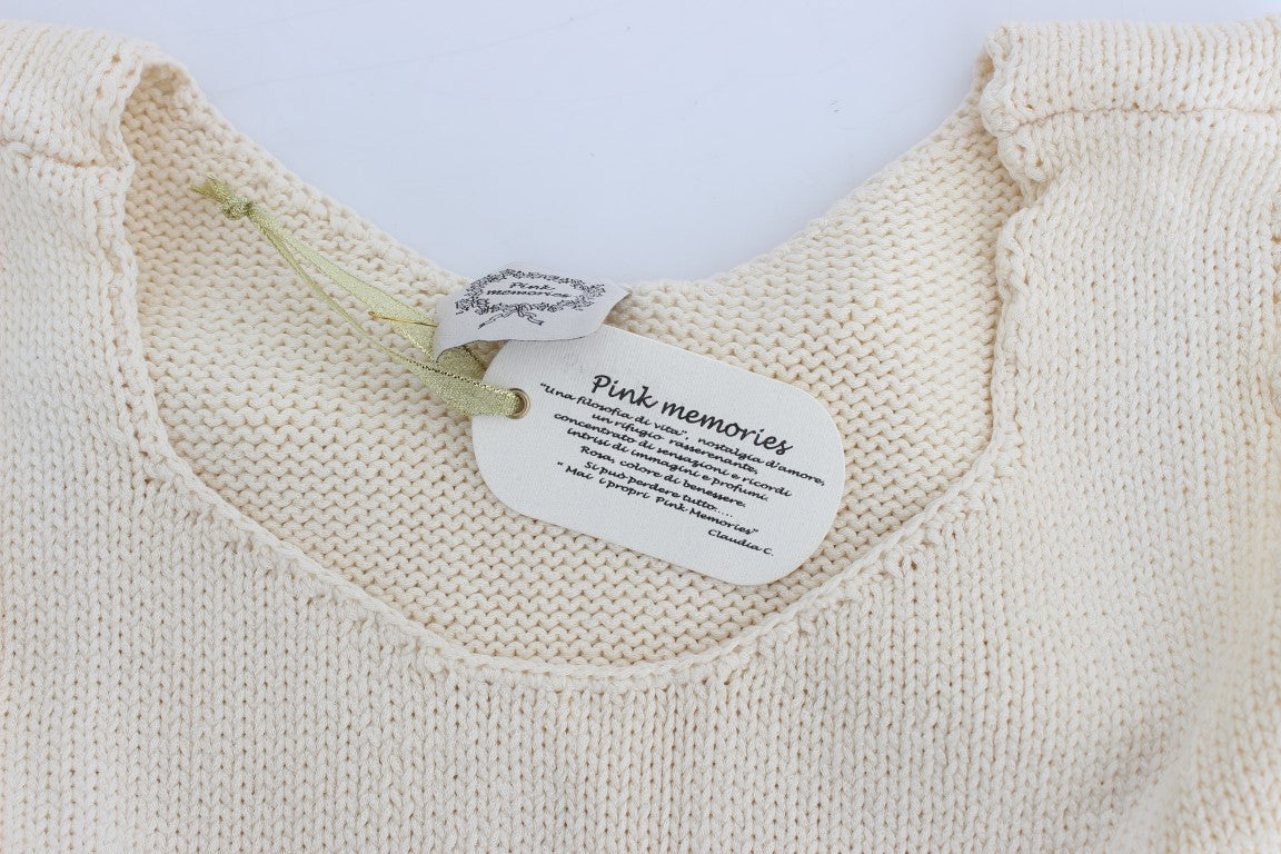 Beige Sleeveless Knit Vest Sweater