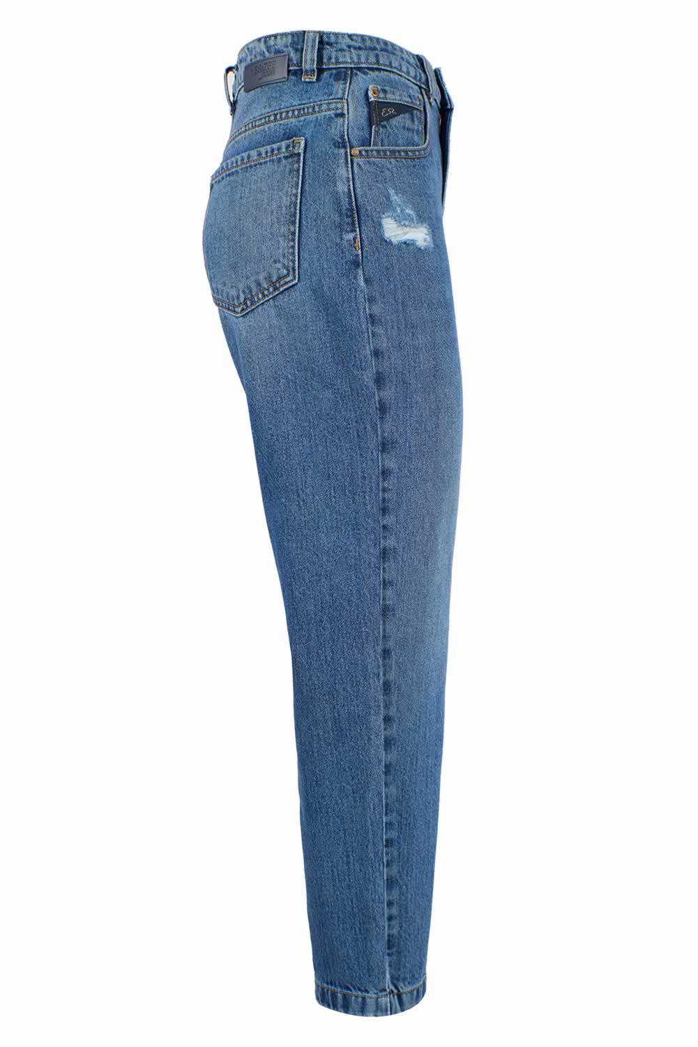 Blue Cotton Women Jeans