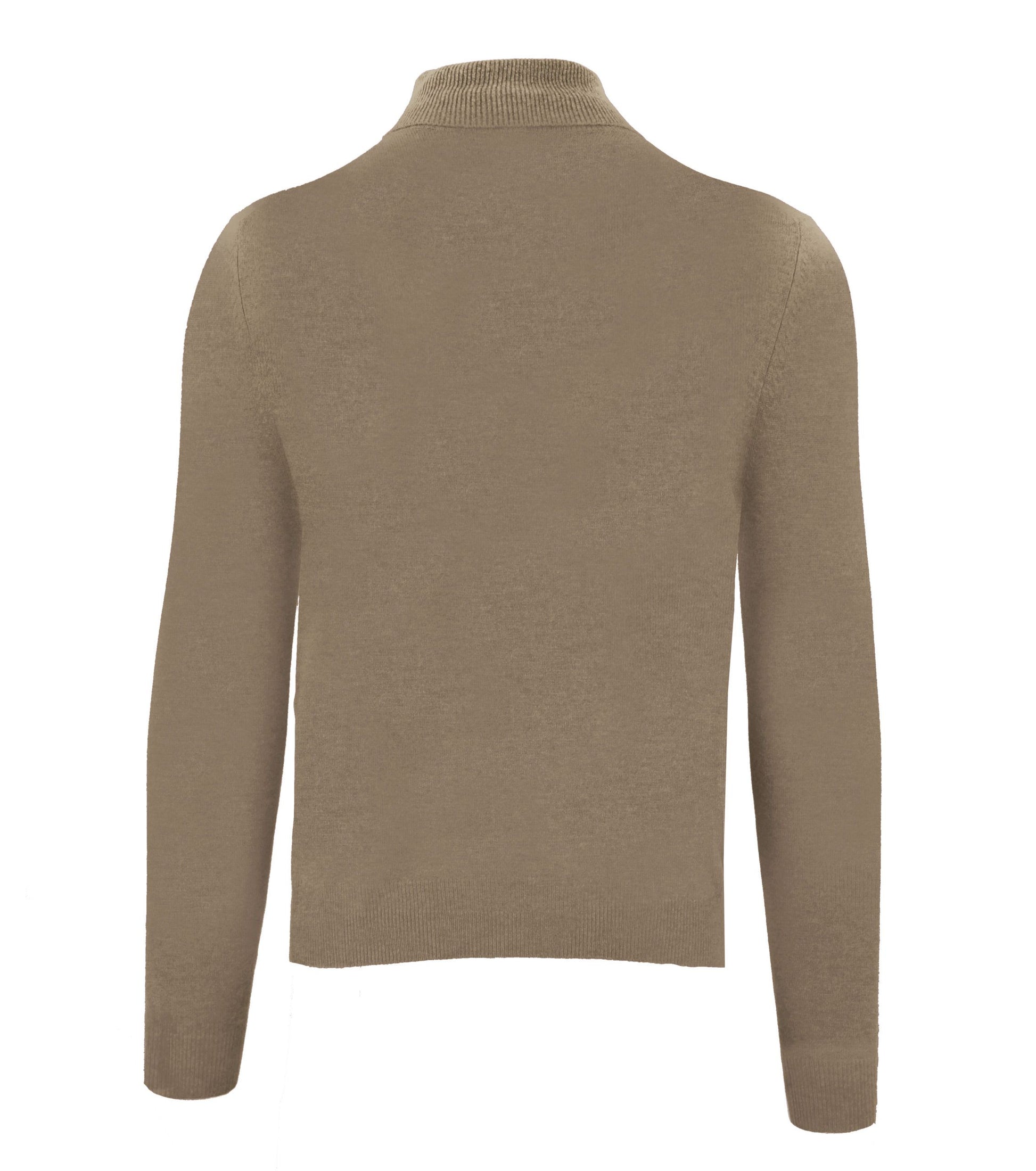 Beige High Neck Cashmere Sweater