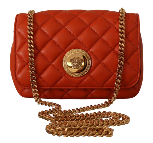 Elegant Red Nappa Leather Crossbody Bag