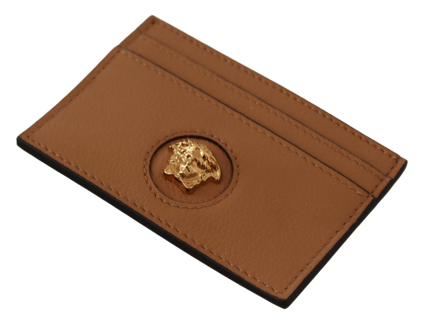 Elegant Medusa Calf Leather Card Holder