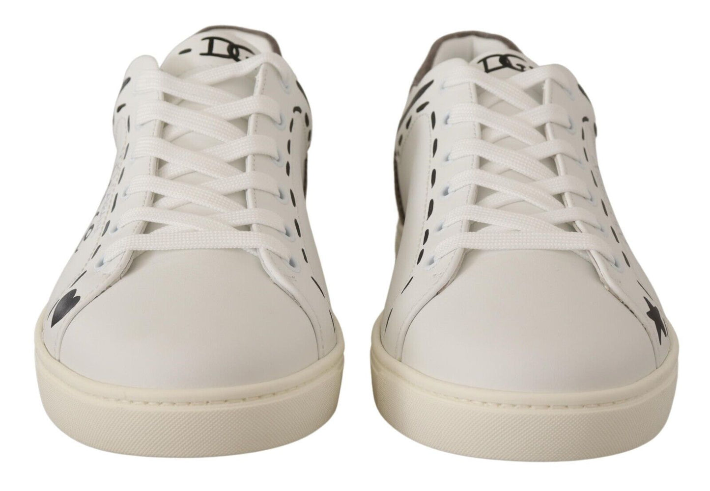 Elegant White Leather Casual Sneakers