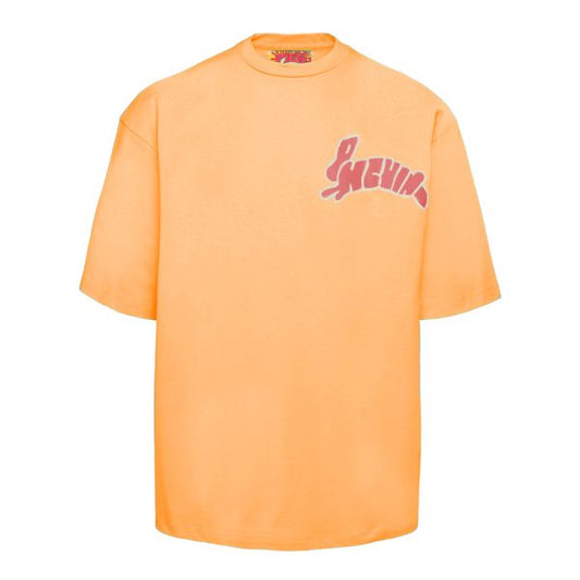 Orange Cotton Men T-Shirt