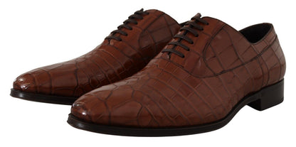 Elegant Exotic Crocodile Leather Formal Shoes