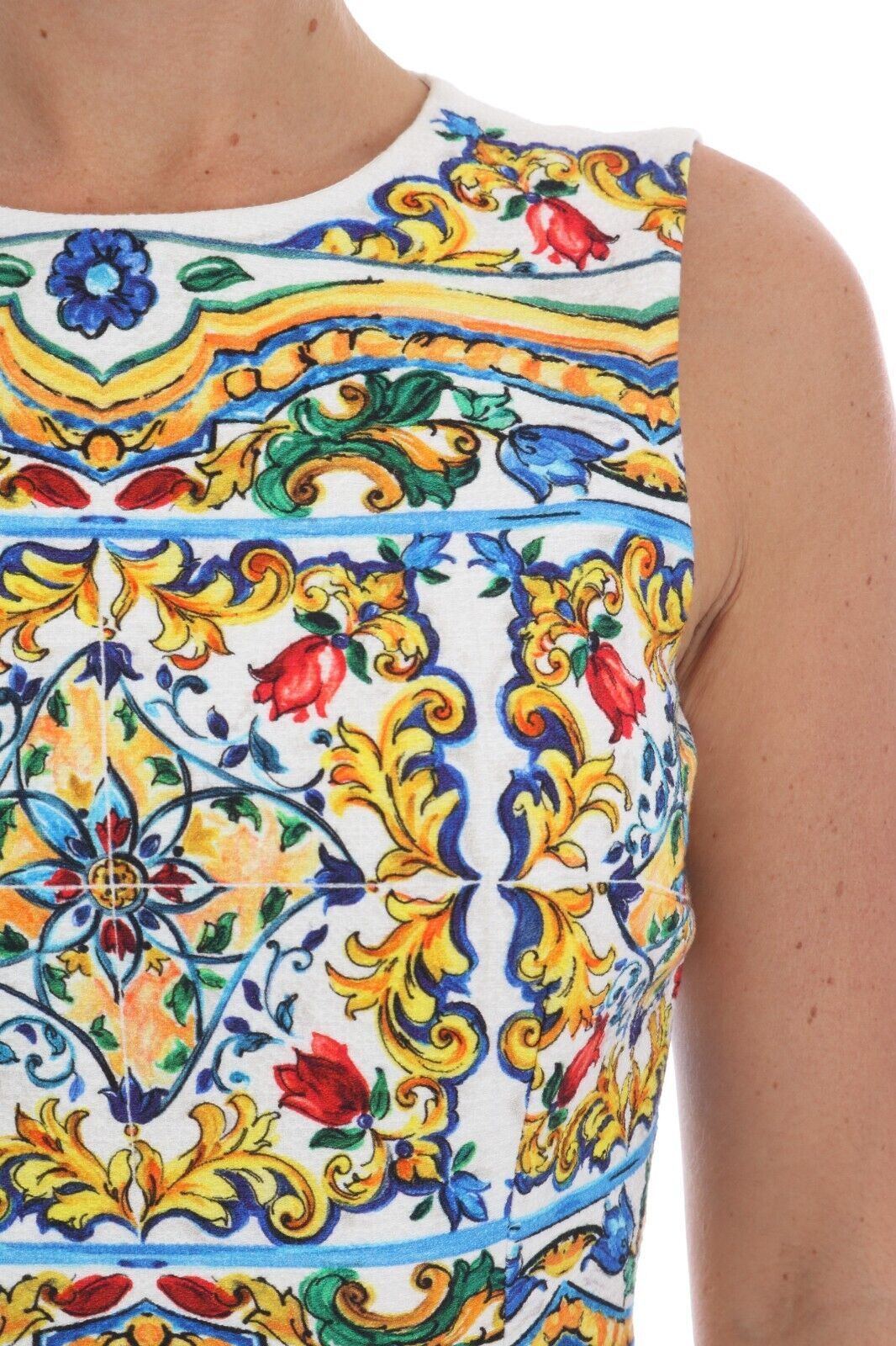 Majolica Print Midi Sheath Dress