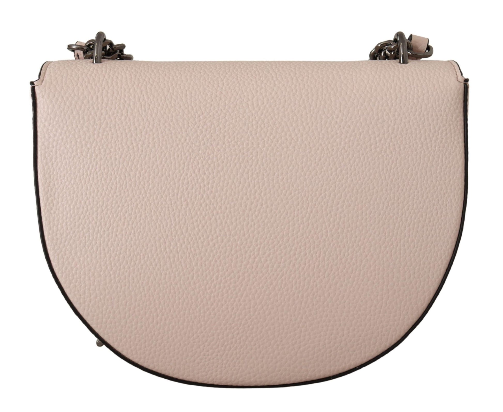 Elegant Mauve Light Pink Leather Shoulder Bag