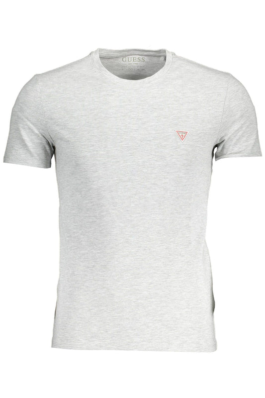 Essential Gray Crew Neck Logo Tee