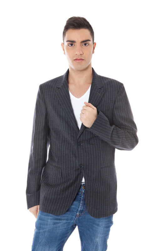 Gray Wool Men Jacket