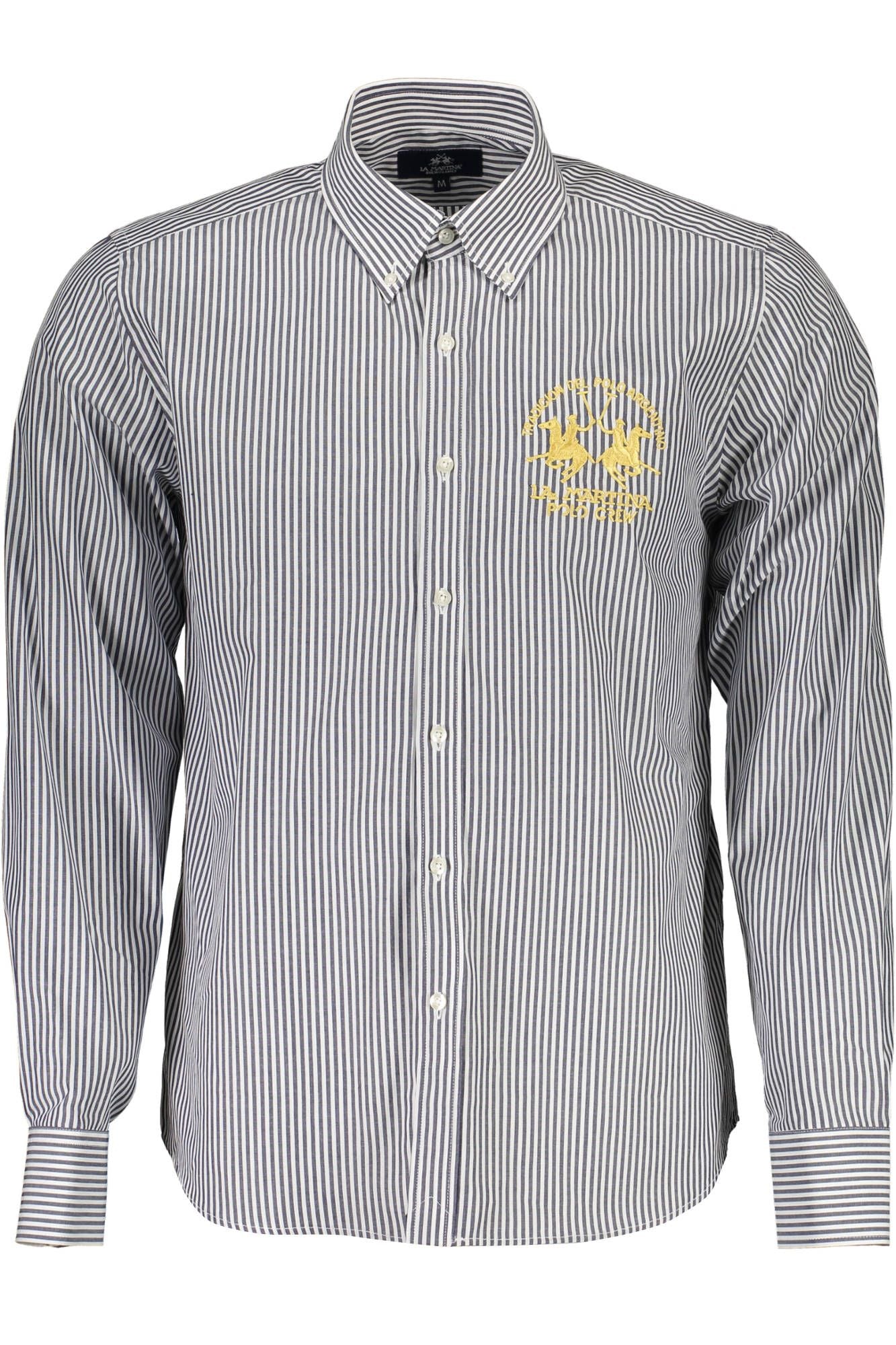 Blue Cotton Men Shirt