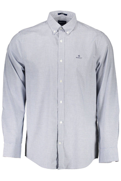 Elegant Organic Cotton Blend Blue Shirt