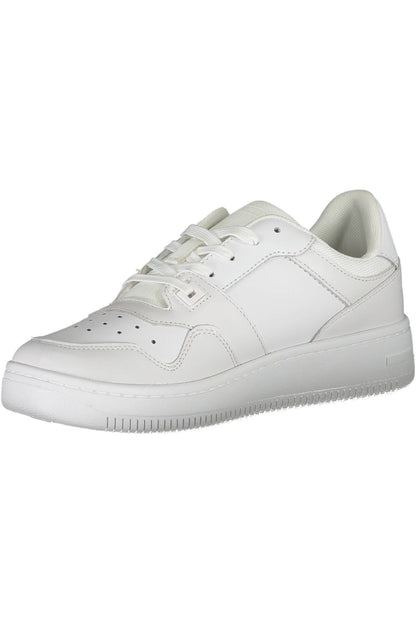 White Polyester Women Sneaker