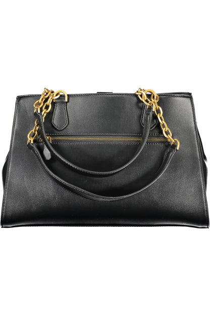 Black Polyethylene Women Handbag