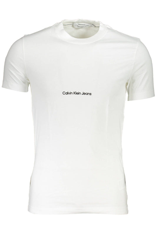 White Cotton Men T-Shirt