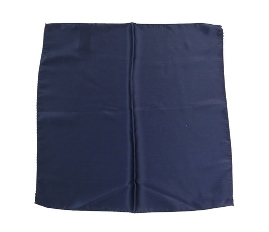 Elegant Silk Pocket Square in Lustrous Blue