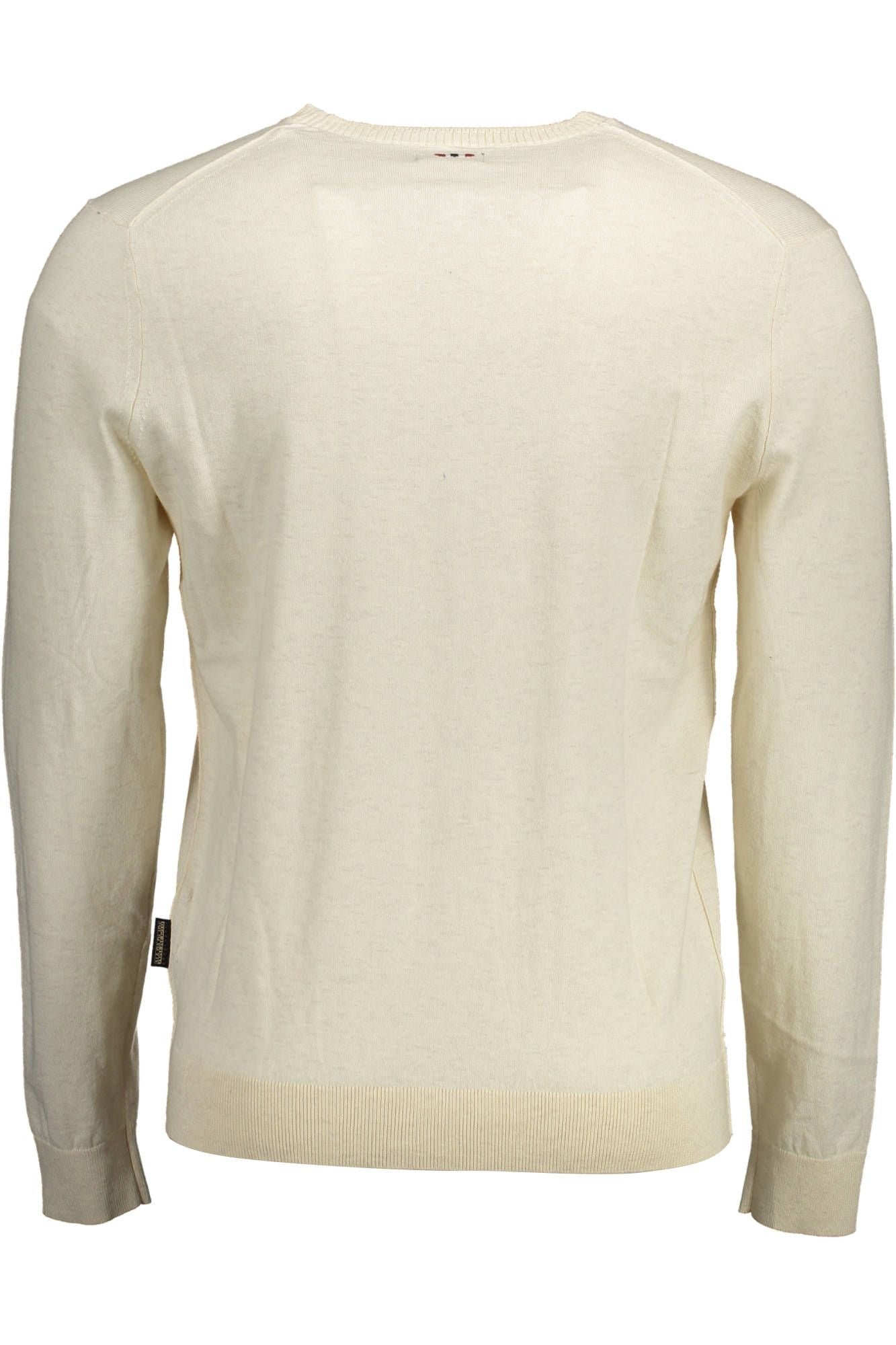 Beige Cotton Men Sweater