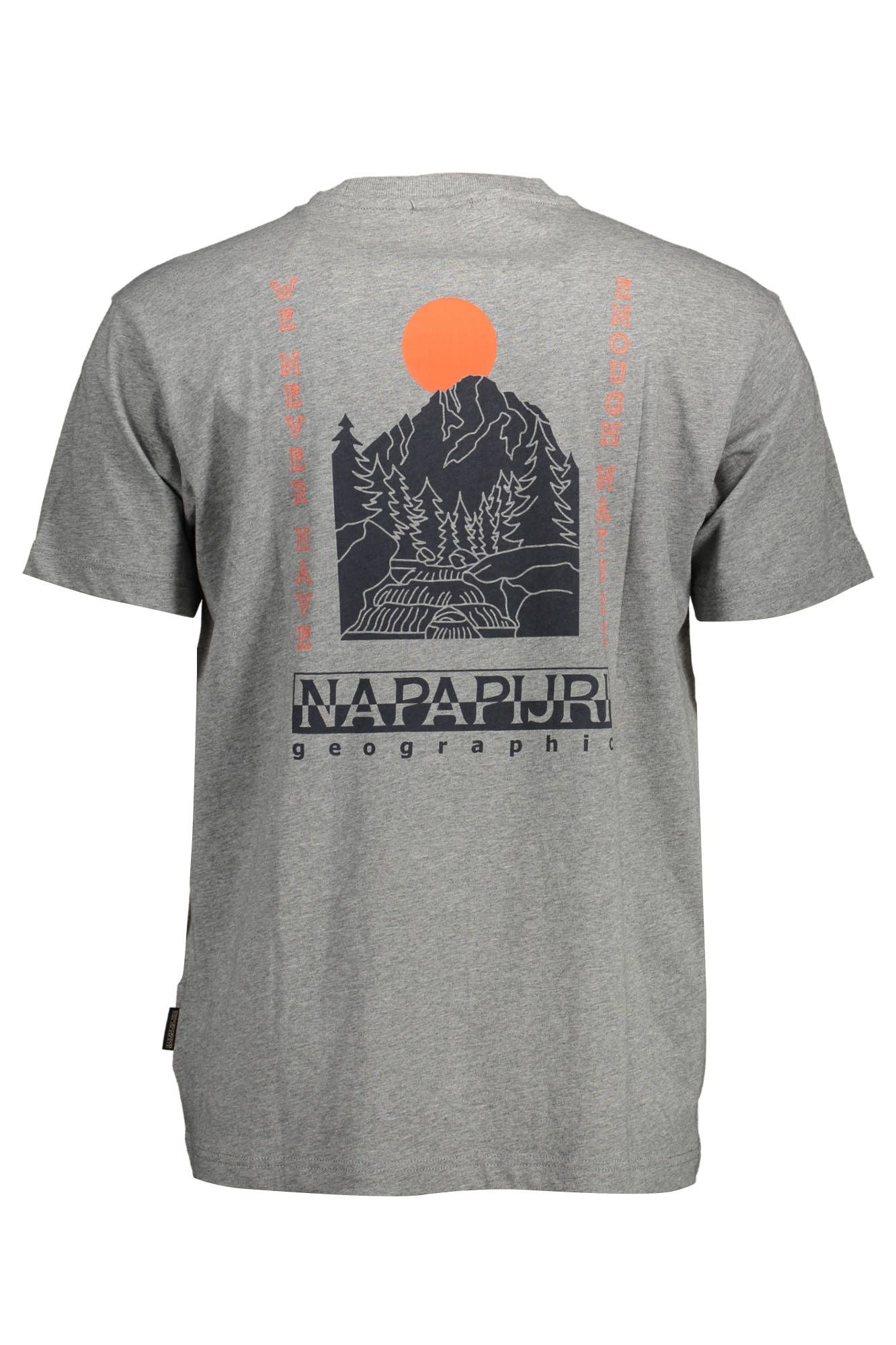 Gray Cotton Men T-Shirt