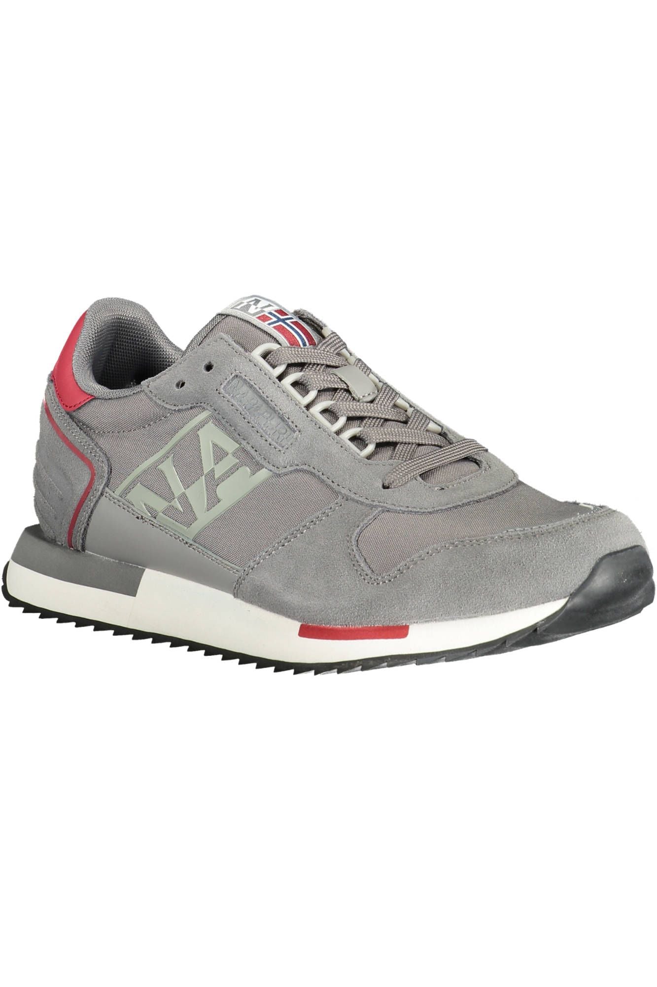 Gray Leather Men Sneaker