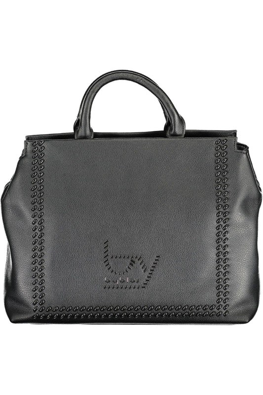 Black Polyethylene Women Handbag