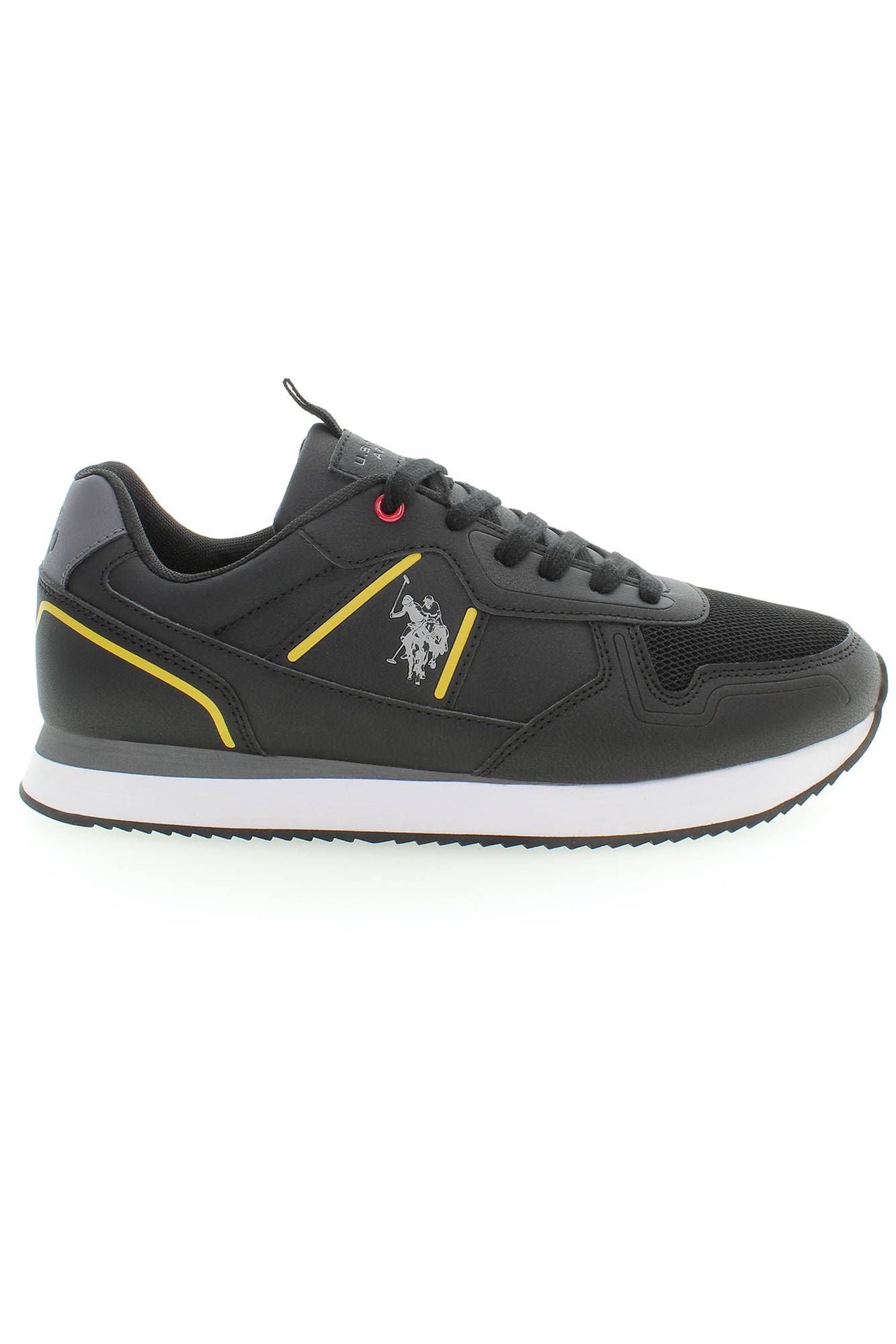 Black Polyester Men Sneaker