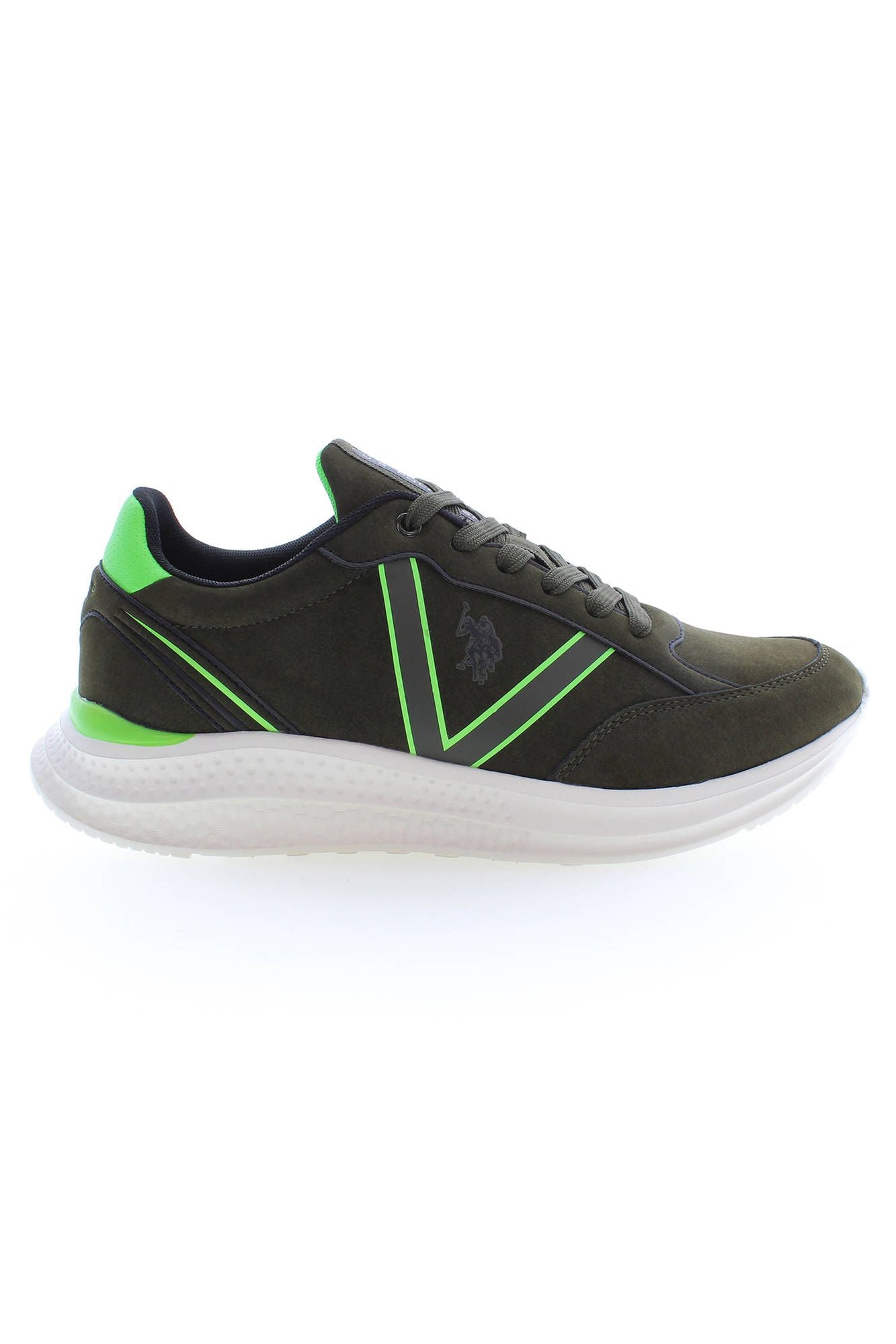 Green Polyester Men Sneaker