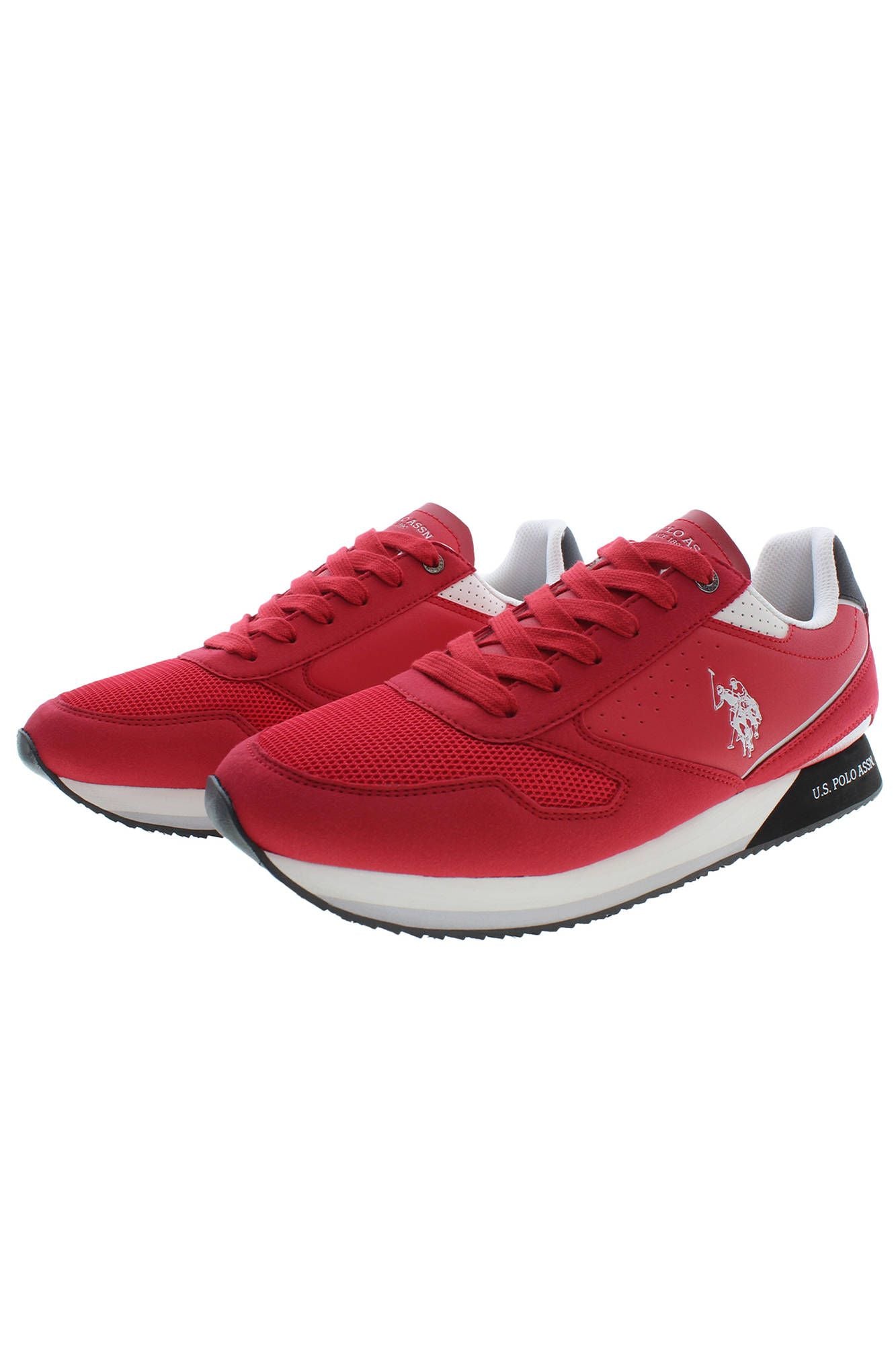 Red Polyester Men Sneaker