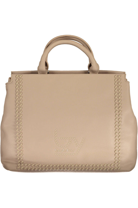 Beige Elegance Dual Compartment Handbag