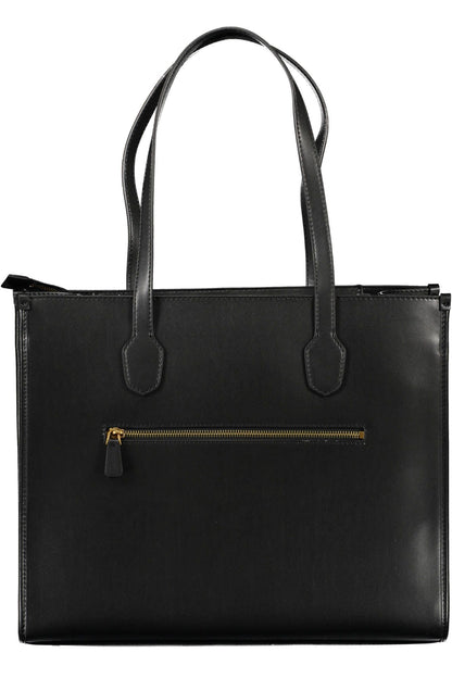 Chic Black Polyurethane Shoulder Bag